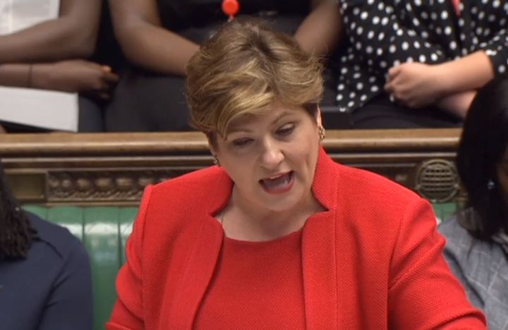 Emily Thornberry in PMQs.