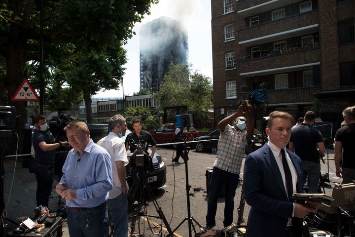 After the Grenfell fire on June 14, TV and other media descended on the scene