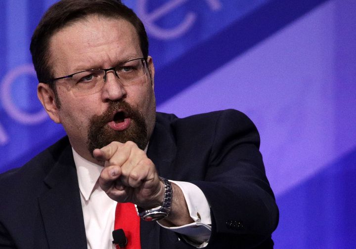 Sebastian Gorka participates in a discussion during the Conservative Political Action Conference on Feb. 24.