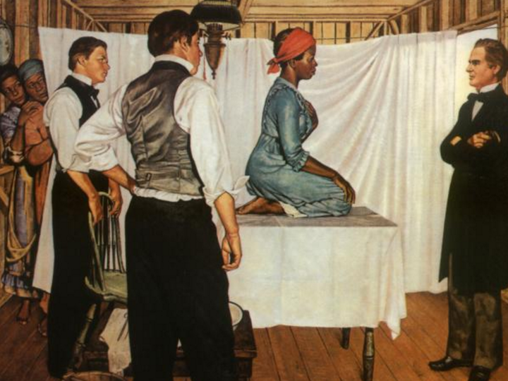 <p>Anarcha and Dr. J. Marion Sims</p>