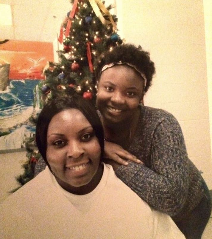 Alexis Beavers poses for a photo on a visit with her mother, who is serving a life sentence.