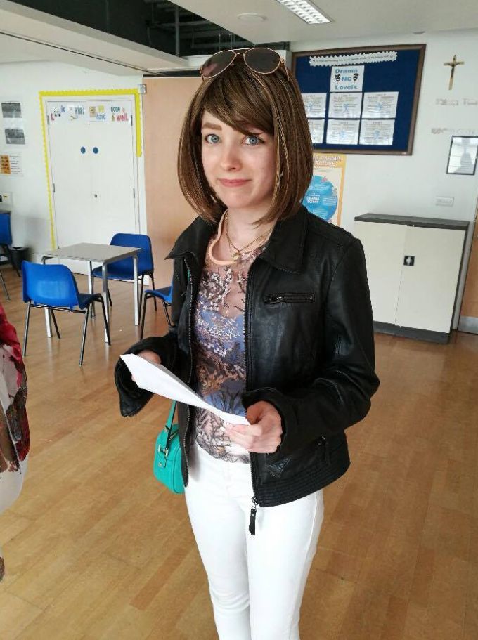 Kelly Turner has celebrated a string of top grades after sitting her GCSE results while battling chemotherapy