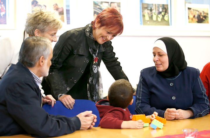 Refugees who have been welcomed into communities in Glasgow.