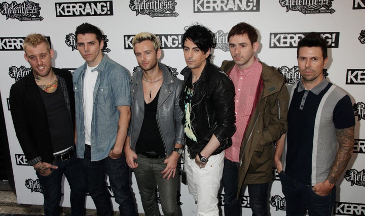 Lostprophets at the 2010 Kerrang! Awards From left: Luke Johnson, Stuart Richardson, Lee Gaze, Ian Watkins, Mike Lewis and Jamie Oliver