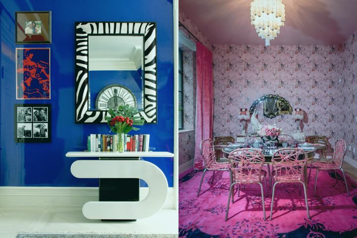 Left: A room at The Dakota. Right: A room at Bikoff's Holiday House in SoHo.