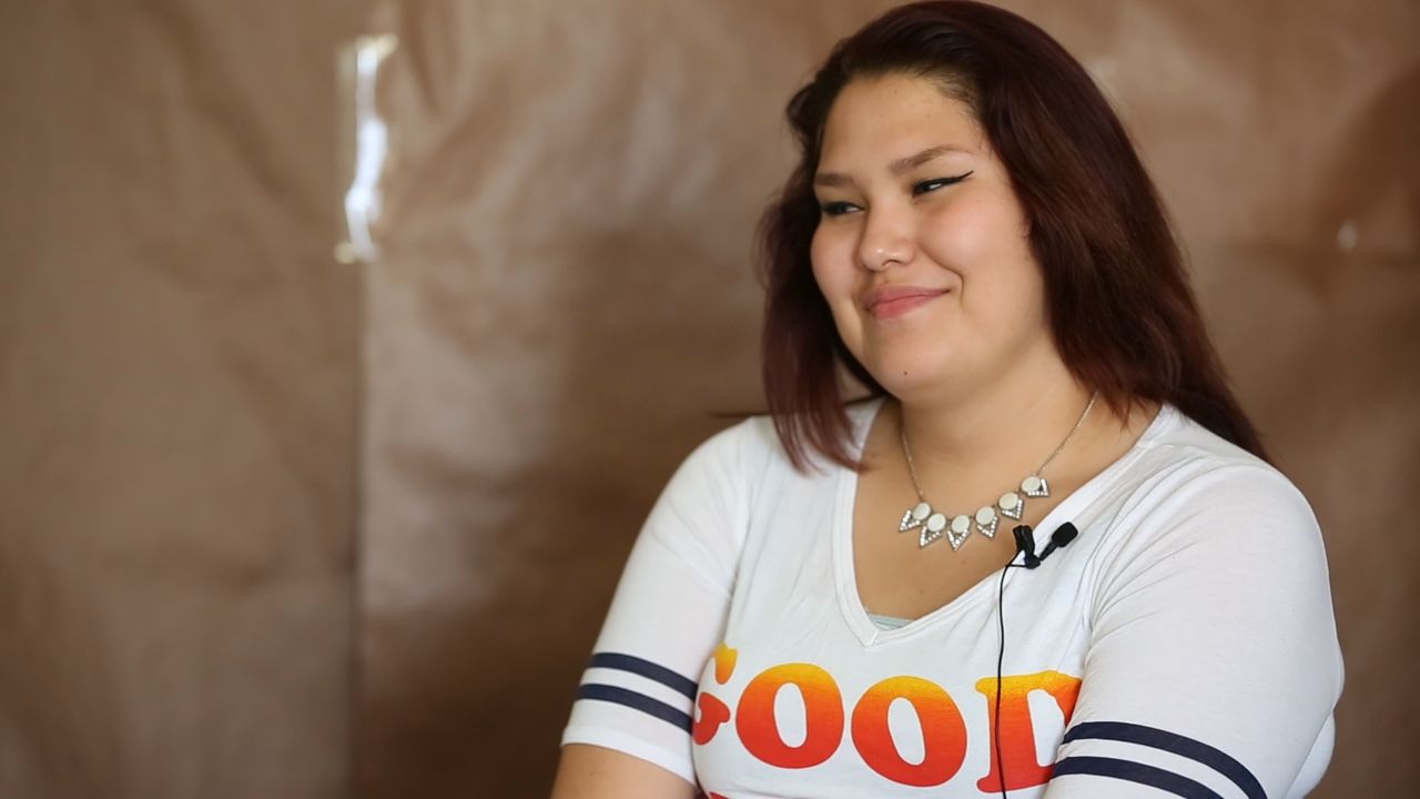 Dominique Amiotte, 17, a senior at the Crazy Horse School on the Pine Ridge Indian Reservation, is making a difference by helping friends who can't afford tampons or sanitary pads.
