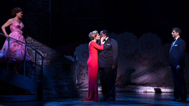 <p>Karen Ziemba, Emily Skinner, Chuck Cooper and Tony Yazbeck in <em>Prince of Broadway</em> </p>