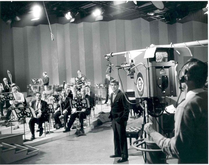 Leonard Bernstein with The New York Philharmonic on TV camera