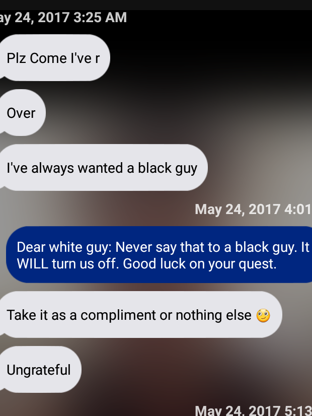 <p>Yes, this Scruff conversation actually happened.</p>