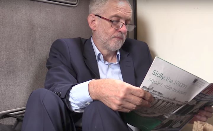 Jeremy Corbyn was filmed sitting on the floor of a Virgin train last year