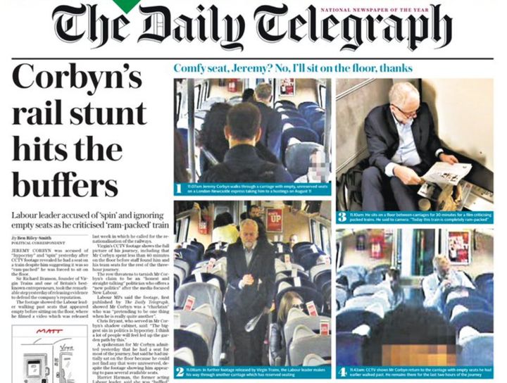 Newspapers were quick to jump on 'Traingate' amid confusion about the timeline of events. A hi-res image released by Virgin which appeared to show empty unreserved seats is marked by the number one