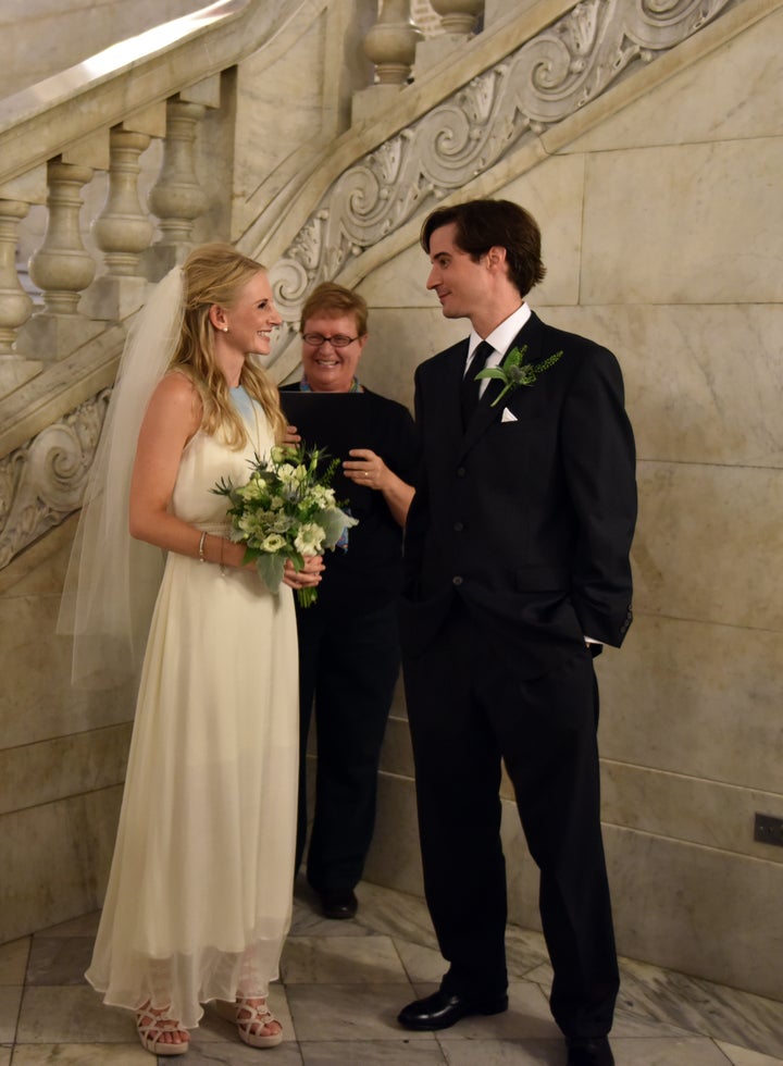 The bride's family is based in St. Louis.