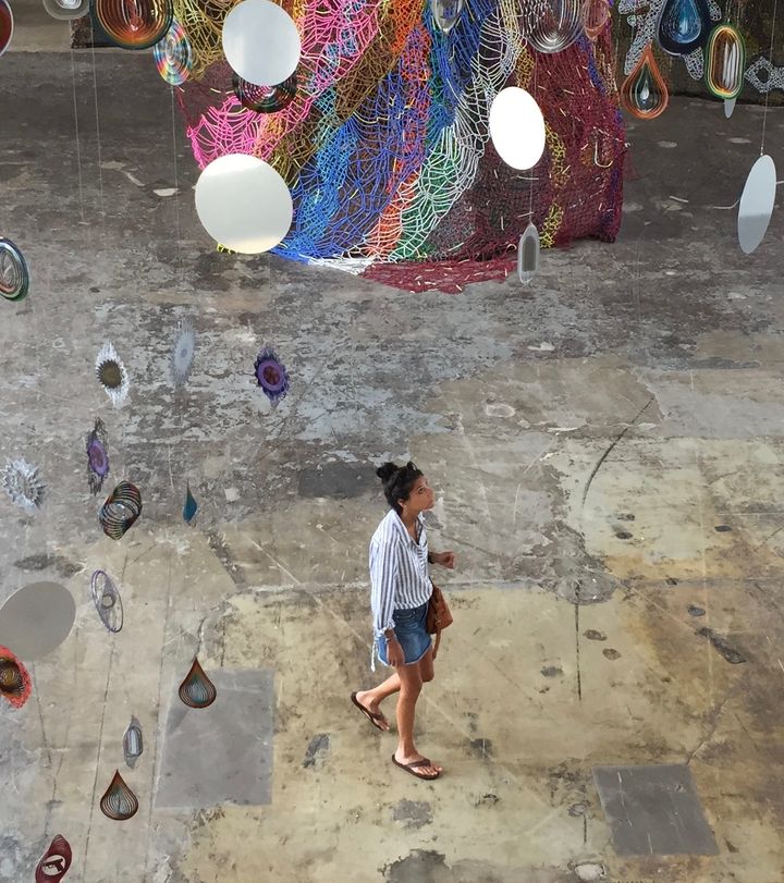 <p>Writer Lauren Daley at Nick Cave’s “Until” at Mass MOCA in North Adams, Mass.</p>