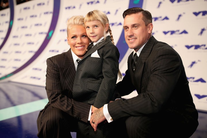 Pink and her husband, Carey Hart, attended the VMAs with their daughter, Willow.