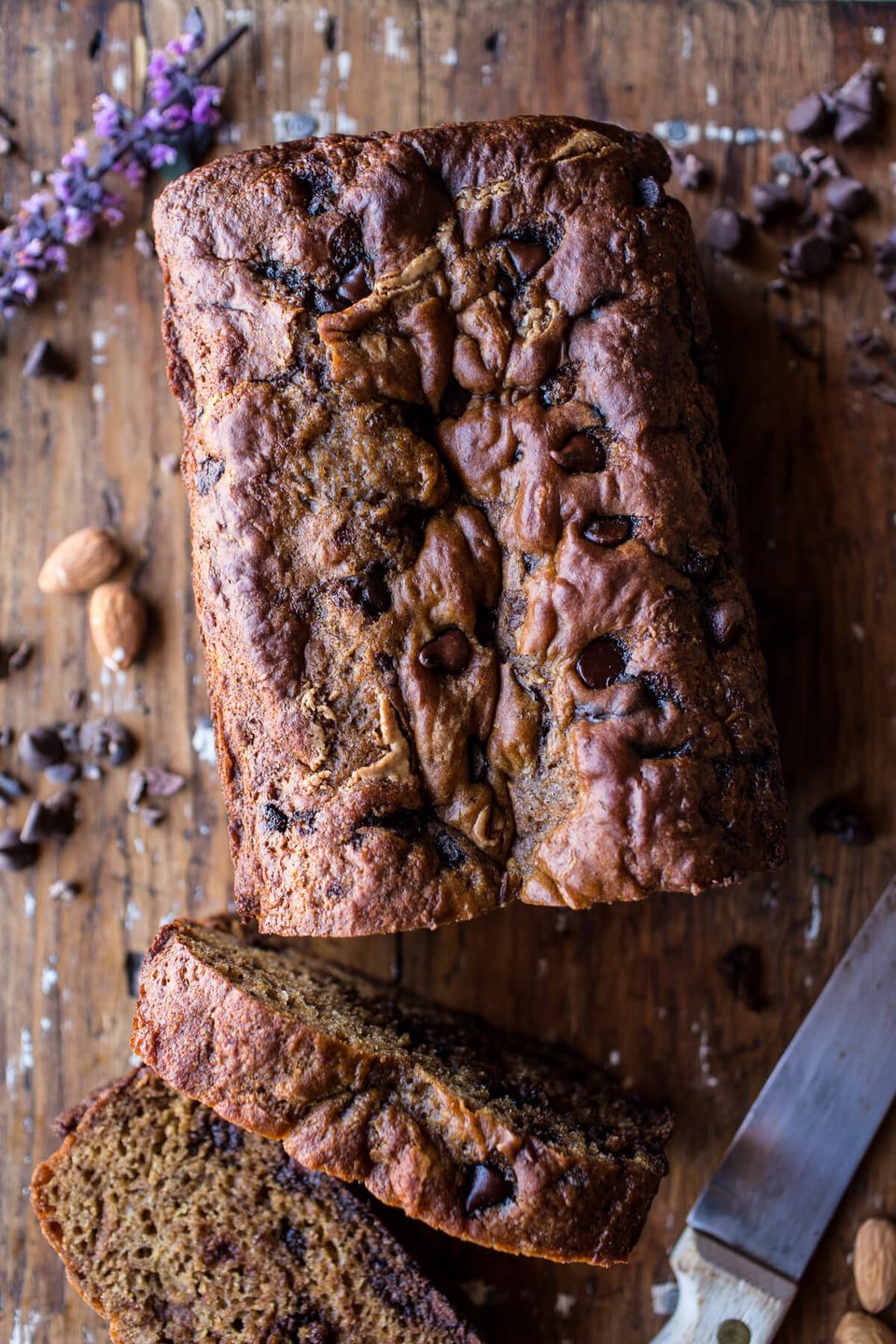 Chocolate Chip Almond Butter Banana Bread