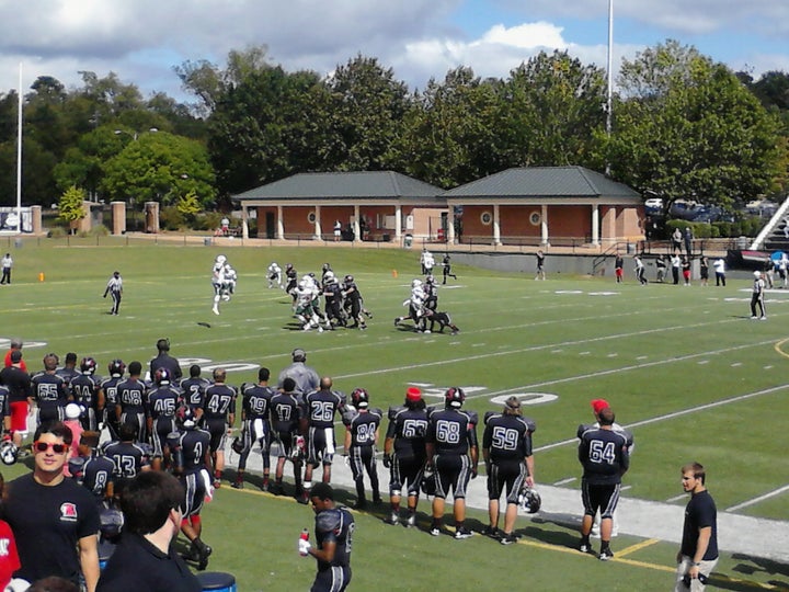 Picture is from a Division III Football Game.