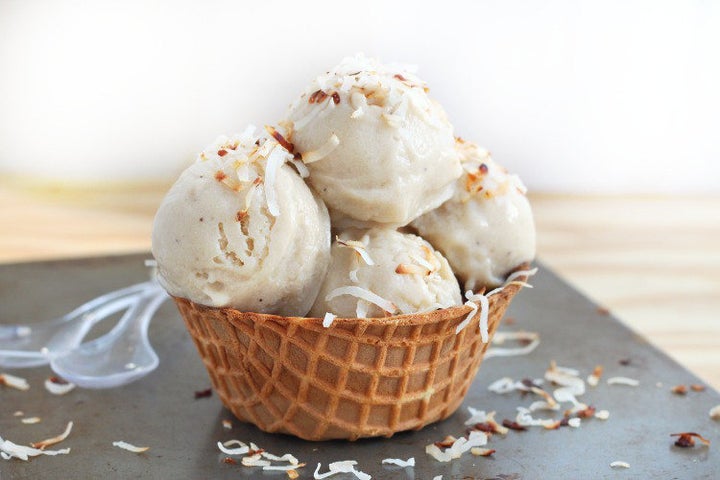 Get the Roasted Banana Coconut Ice Cream recipe from Roxana’s Home Baking