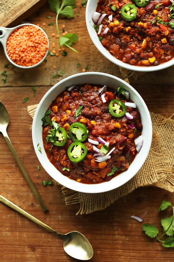 Get the <a href="http://minimalistbaker.com/1-pot-red-lentil-chili/" target="_blank" role="link" class=" js-entry-link cet-external-link" data-vars-item-name="One-Pot Red Lentil Chili recipe" data-vars-item-type="text" data-vars-unit-name="5730f317e4b0bc9cb047b87b" data-vars-unit-type="buzz_body" data-vars-target-content-id="http://minimalistbaker.com/1-pot-red-lentil-chili/" data-vars-target-content-type="url" data-vars-type="web_external_link" data-vars-subunit-name="article_body" data-vars-subunit-type="component" data-vars-position-in-subunit="29">One-Pot Red Lentil Chili recipe</a> from Minimalist Baker