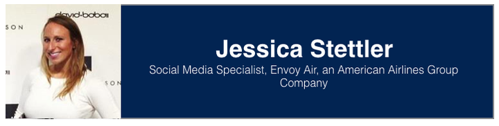 <p><a href="https://www.linkedin.com/in/jessicastettler" target="_blank" role="link" rel="nofollow" class=" js-entry-link cet-external-link" data-vars-item-name="Jessica Stettler" data-vars-item-type="text" data-vars-unit-name="59a44cece4b0d0ef9f1c15d5" data-vars-unit-type="buzz_body" data-vars-target-content-id="https://www.linkedin.com/in/jessicastettler" data-vars-target-content-type="url" data-vars-type="web_external_link" data-vars-subunit-name="article_body" data-vars-subunit-type="component" data-vars-position-in-subunit="33">Jessica Stettler</a>, Social Media Specialist at <a href="https://www.envoyair.com/" target="_blank" role="link" rel="nofollow" class=" js-entry-link cet-external-link" data-vars-item-name="Envoy Air" data-vars-item-type="text" data-vars-unit-name="59a44cece4b0d0ef9f1c15d5" data-vars-unit-type="buzz_body" data-vars-target-content-id="https://www.envoyair.com/" data-vars-target-content-type="url" data-vars-type="web_external_link" data-vars-subunit-name="article_body" data-vars-subunit-type="component" data-vars-position-in-subunit="34">Envoy Air</a>, an American Airlines Group Company</p>