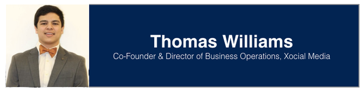 <p><a href="https://www.linkedin.com/in/thomas-tj%E2%80%8B-williams-35b876101/" target="_blank" role="link" rel="nofollow" class=" js-entry-link cet-external-link" data-vars-item-name="Thomas Williams" data-vars-item-type="text" data-vars-unit-name="59a44cece4b0d0ef9f1c15d5" data-vars-unit-type="buzz_body" data-vars-target-content-id="https://www.linkedin.com/in/thomas-tj%E2%80%8B-williams-35b876101/" data-vars-target-content-type="url" data-vars-type="web_external_link" data-vars-subunit-name="article_body" data-vars-subunit-type="component" data-vars-position-in-subunit="43">Thomas Williams</a>, Co-Founder & Director of Business Operations at <a href="https://xocialmedia.com/" target="_blank" role="link" rel="nofollow" class=" js-entry-link cet-external-link" data-vars-item-name="Xocial Media" data-vars-item-type="text" data-vars-unit-name="59a44cece4b0d0ef9f1c15d5" data-vars-unit-type="buzz_body" data-vars-target-content-id="https://xocialmedia.com/" data-vars-target-content-type="url" data-vars-type="web_external_link" data-vars-subunit-name="article_body" data-vars-subunit-type="component" data-vars-position-in-subunit="44">Xocial Media</a></p>