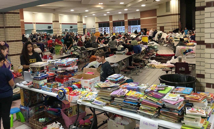 Books and games for children were donated to the shelter at Cinco Ranch High School.