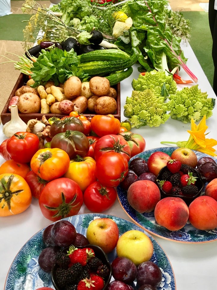 Fresh produce from the Golden Door’s garden.