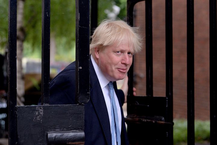 Boris Johnson arriving for a Cabinet meeting.