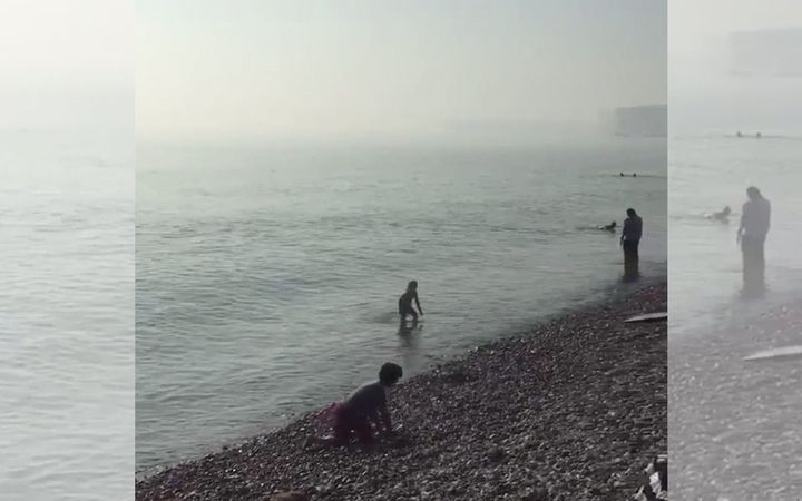 The 'cloud' appeared to roll in from the sea on Sunday