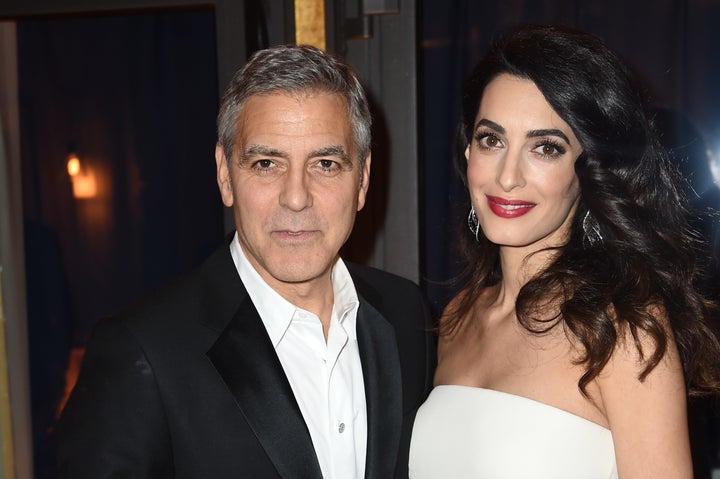 George Clooney and Amal Clooney pictured before the twins were born. 