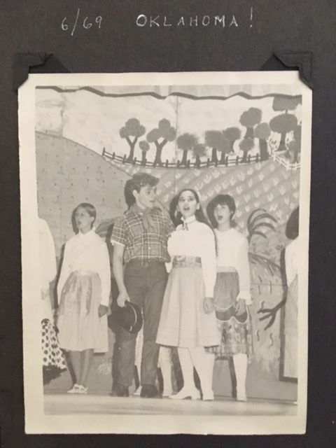 Ricky ("Curly") Jorgensen & Randee Mia ("Laurey") Berman in Benjamin Cardozo High School production of Oklahoma! June, 1969