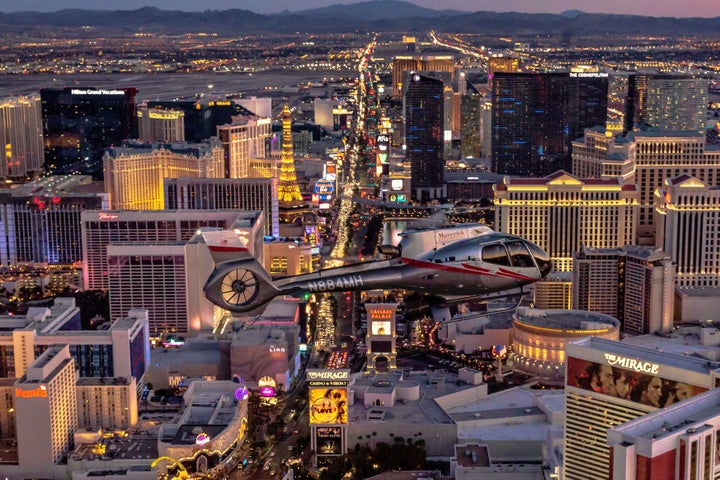 <p>Helicopter ride over the Las Vegas strip</p>