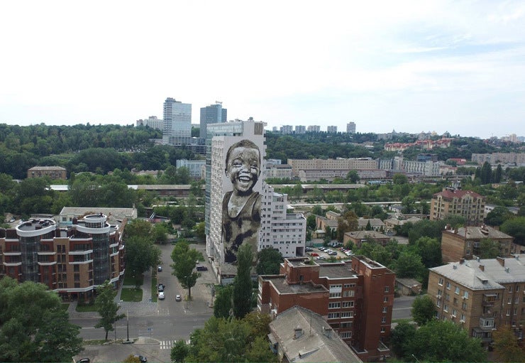 Javier Robledo AKA Xav for Art United Us 2017. Kiev, Ukraine. (photo © Dronarium)