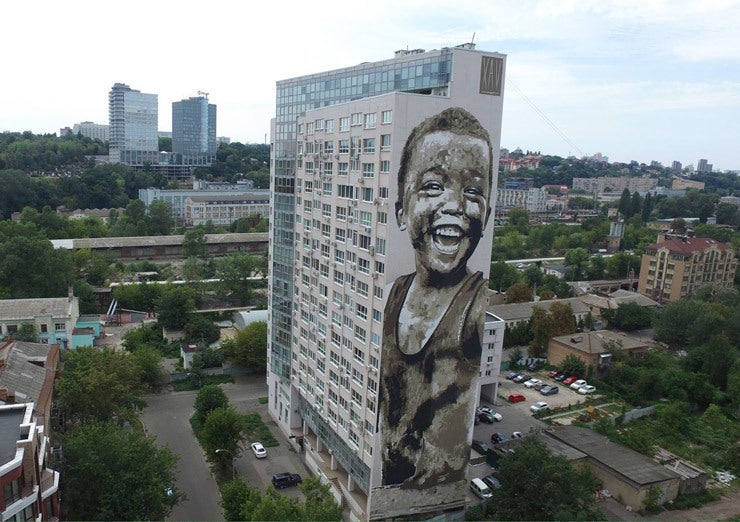 Javier Robledo AKA Xav for Art United Us 2017. Kiev, Ukraine. (photo © Dronarium)