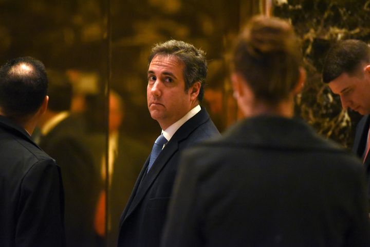 Donald Trump's lawyer Michael Cohen pictured in January