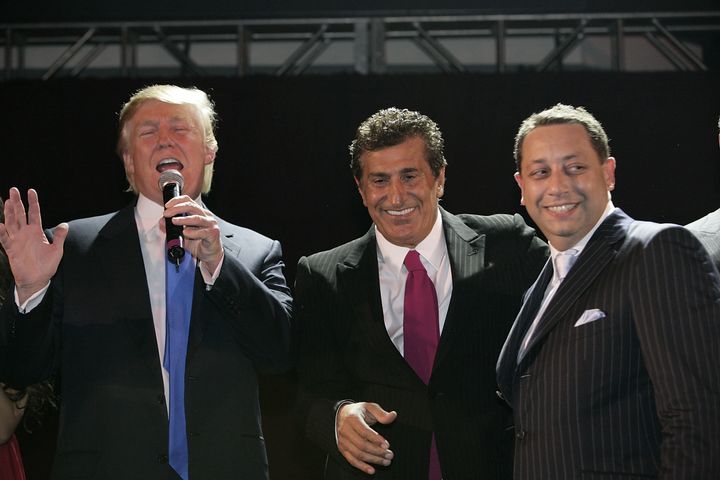 Trump, Tevfik Arif and Felix Sater attend the Trump Soho Launch Party on 19 September 2007 in New York