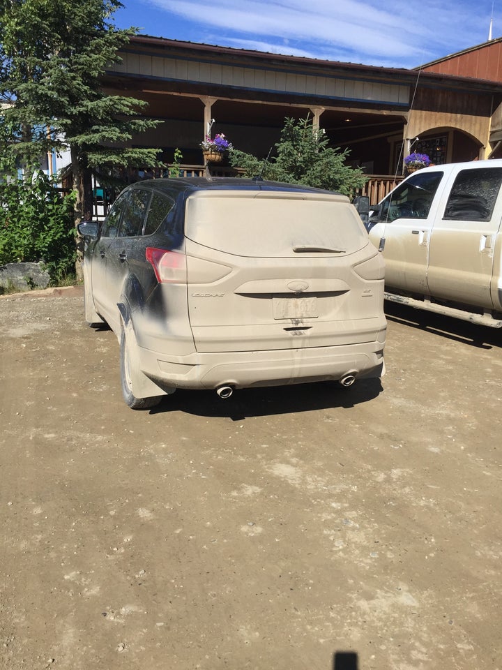 This is what a car that's been on the unpaved Dalton Highway looks like.