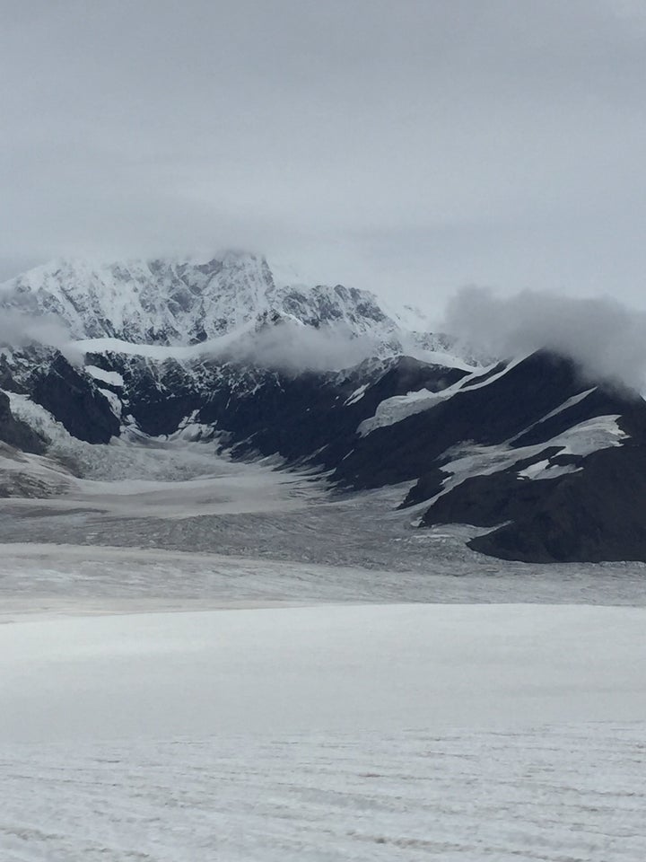 Where our ski plane landed on the glacier.