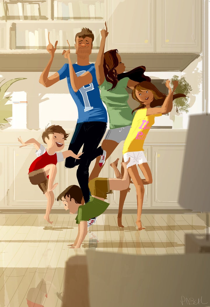The artist's family is the inspiration behind much of his work.