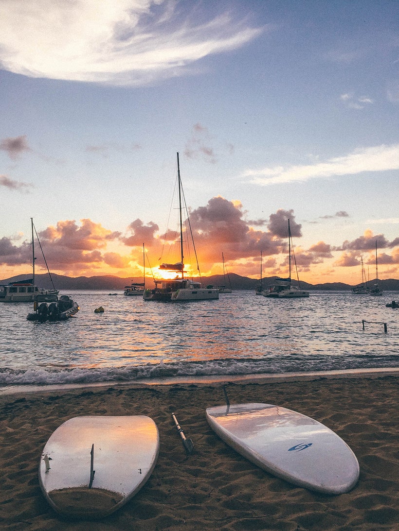 Sunset view from Cooper Island Beach Club