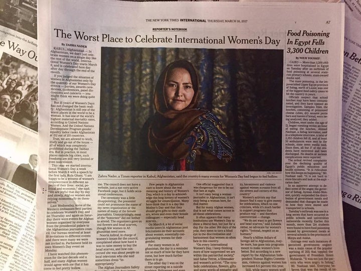 A New York Times spread written by Sahar Speaks alumna Zahra Nader.