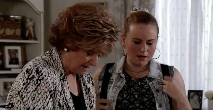 Barbara Knox in character as Rita