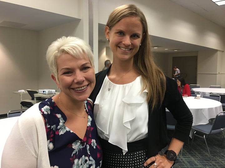 Engineers Susan Donnally and Kristin Waller at the Women’s Networking Breakfast. 