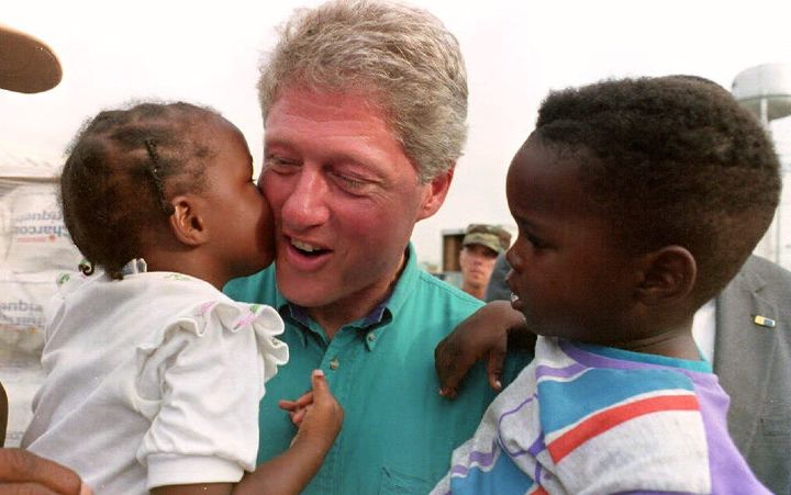In 1992, Hurricane Andrew devastated South Florida. Here, Bill Clinton, then a Democratic presidential candidate, visited survivors in Florida City, Florida.