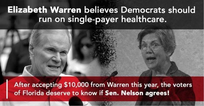 The Republican National Committee intends to make Sen. Bill Nelson (D-Fla.) pay a price for his colleagues' support of single payer.
