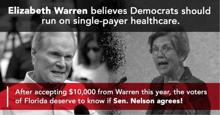 The Republican National Committee intends to make Sen. Bill Nelson (D-Fla.) pay a price for his colleagues' support of single