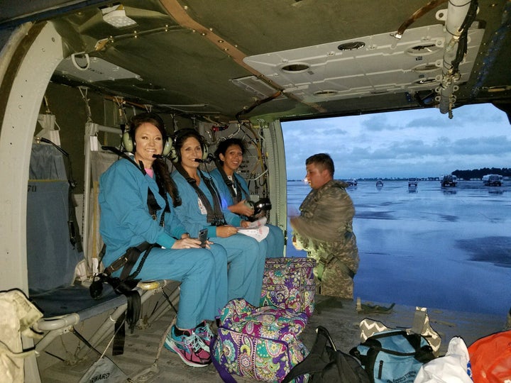 Beaumont's St. Elizabeth Hospital flew additional nurses in on a helicopter Wednesday night.