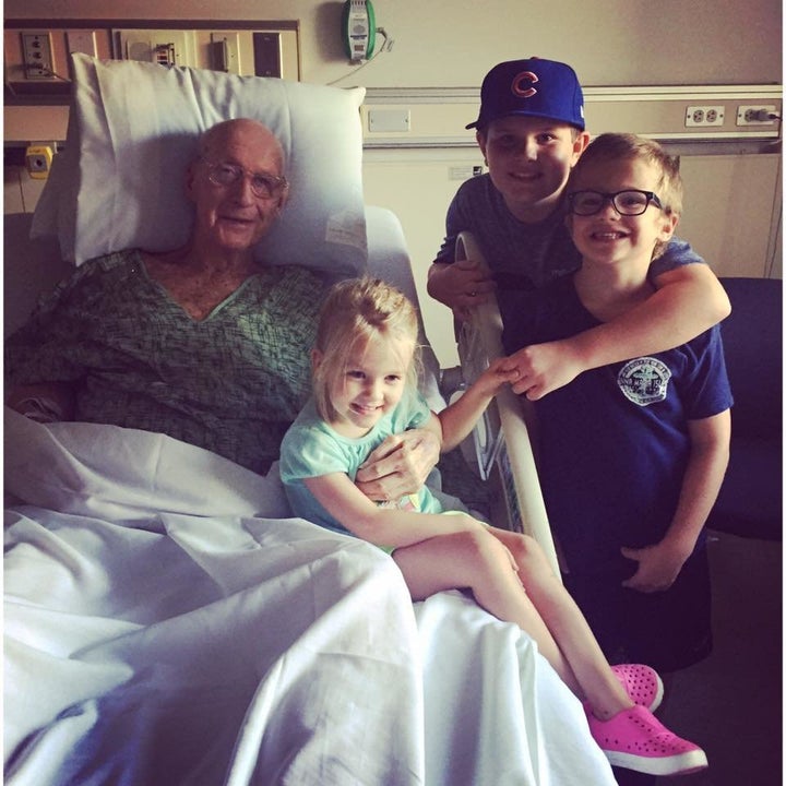 All three kids cheered Jim up during his hospital stay. 