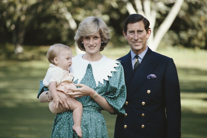 Princess Diana, Prince Charles and Prince William in New Zealand in 1983. 