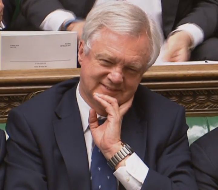Brexit Secretary David Davis in Parliament