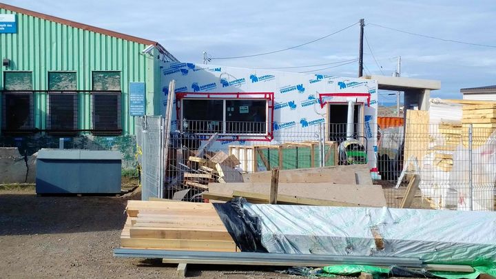 Iqaluit’s liquor warehouse will be home to a new beer and wine store once the storefront is completed this summer.